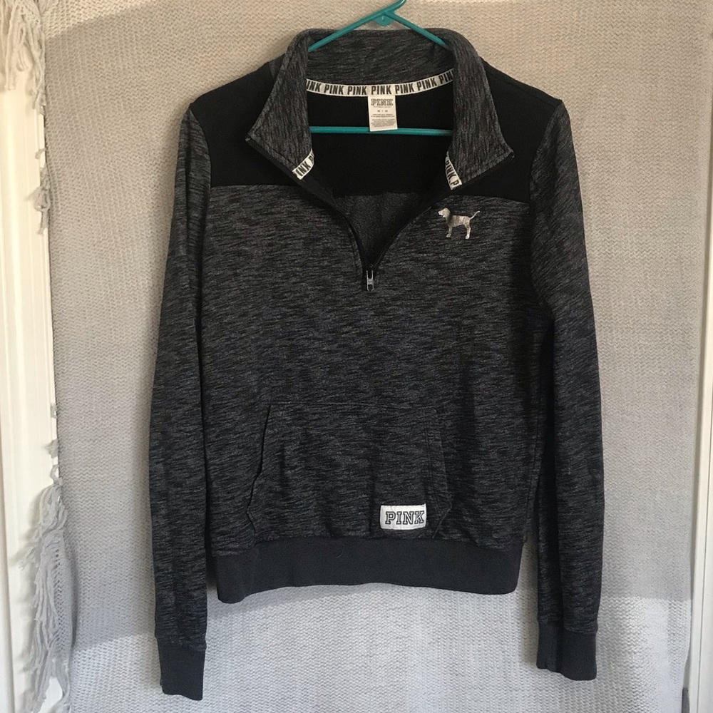 Victoria’s Secret Pink Hoodie Zip-Up Neck Size M